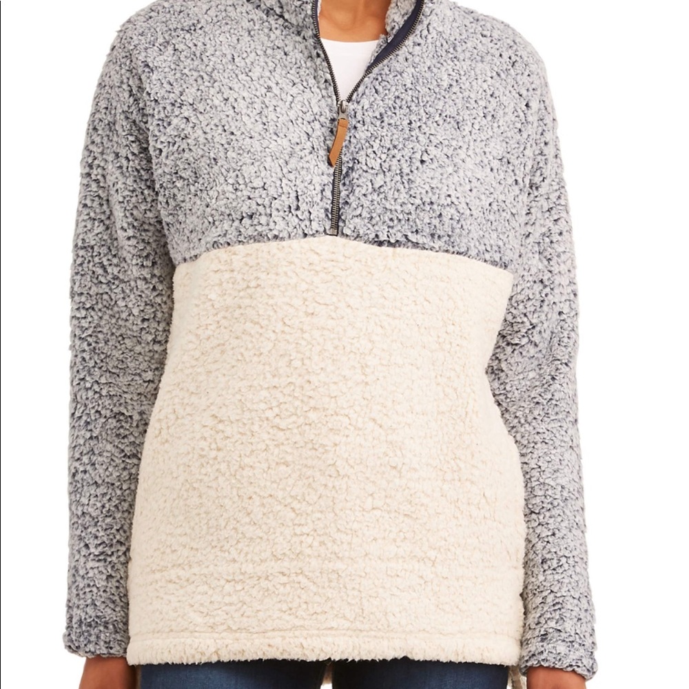 Fuzzy quarter zip